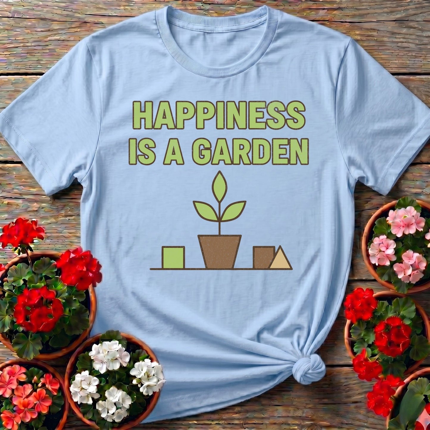 Happiness Is A Garden Tee - GardeningTshirts