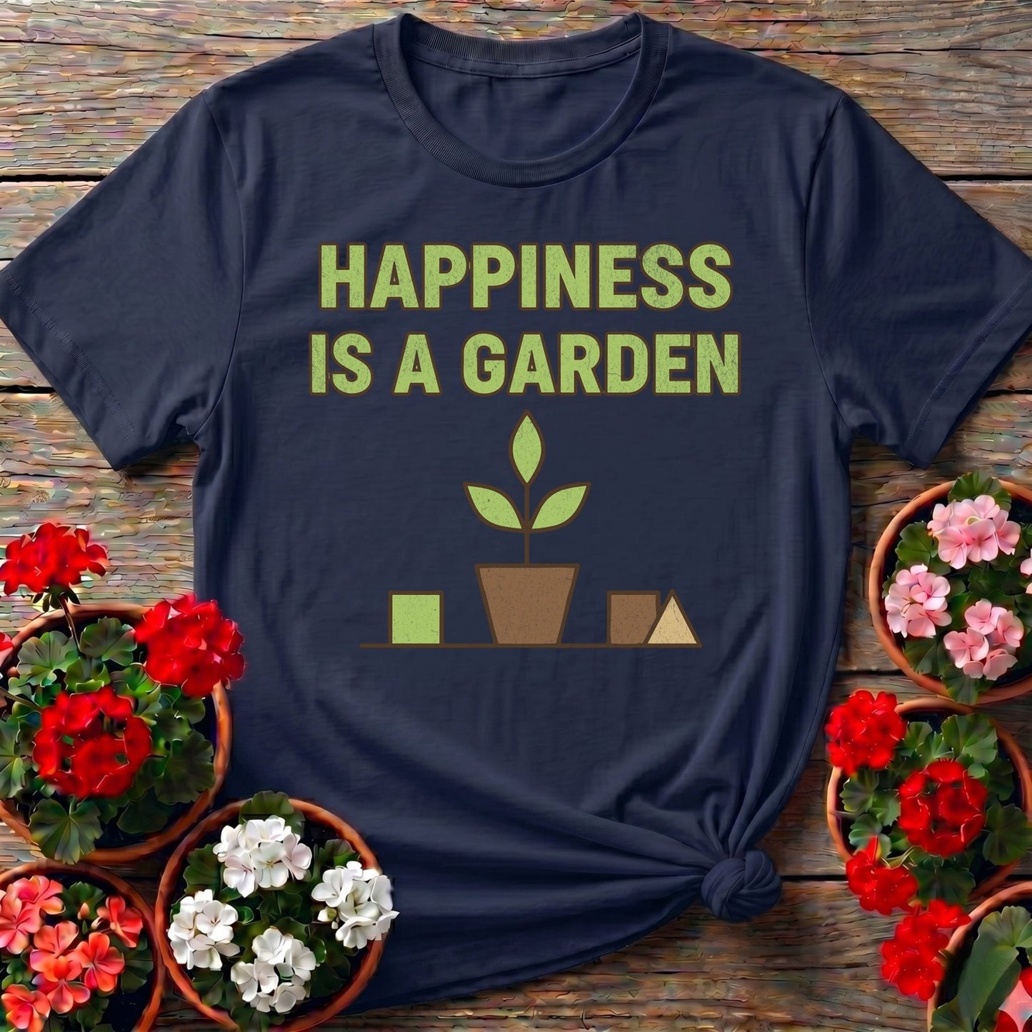 Happiness Is A Garden Tee - GardeningTshirts