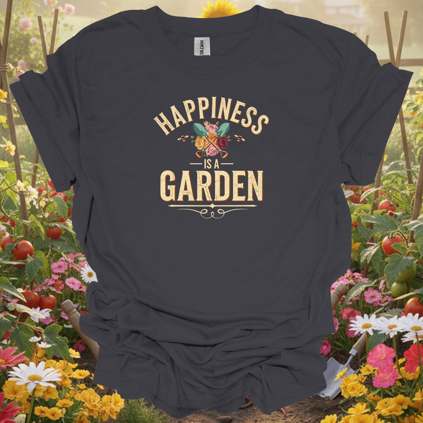 Royal happiness is a garden gardening shirt for mindful gardeners, vintage art fans, wellness seekers, nature lovers, and ...