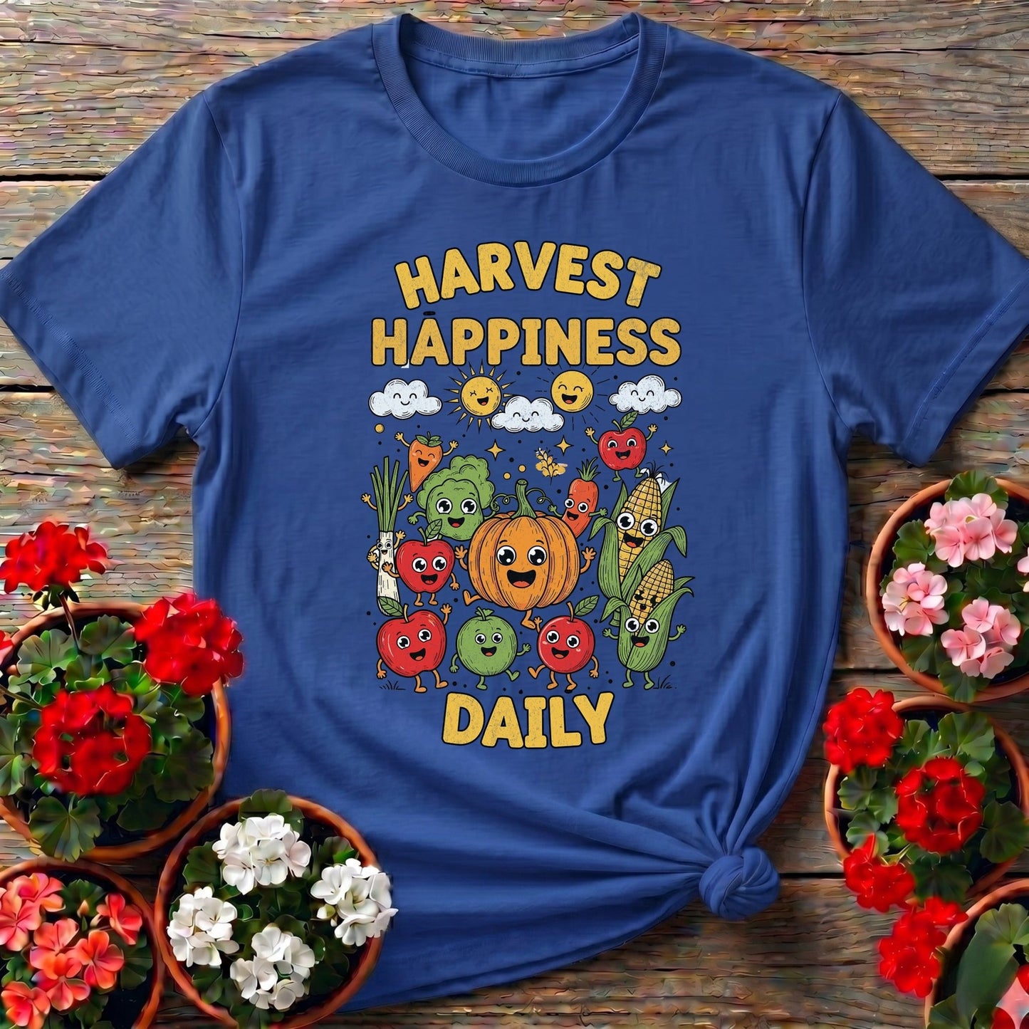 Harvest Happiness Daily Gardening Tee - GardeningTshirts