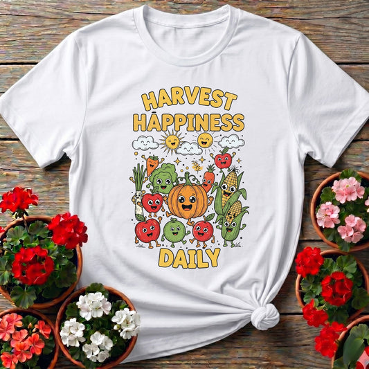 Harvest Happiness Daily Gardening Tee - GardeningTshirts