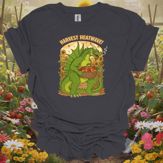 Charcoal tshirt showing harvest heatwave dragon gardener chili pepper for gardening enthusiasts