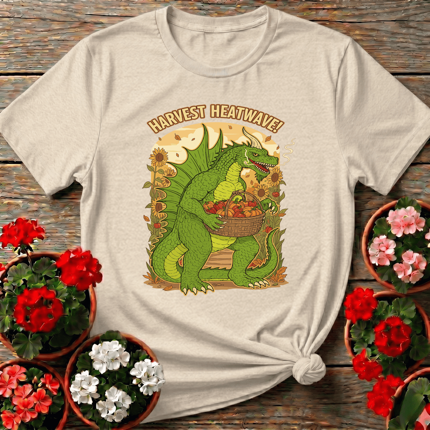 Harvest Heatwave Dragon Gardener Chili Pepper Tee - GardeningTshirts