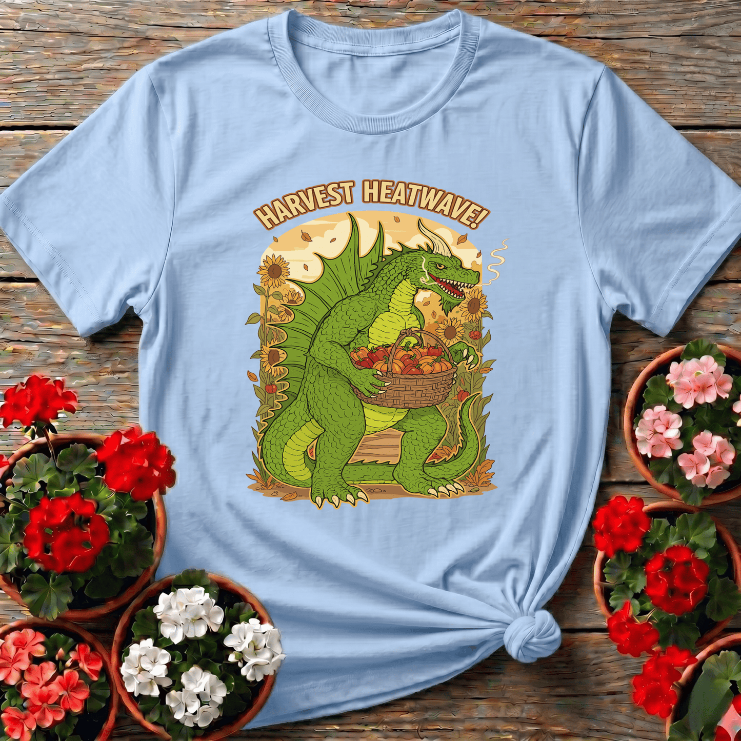 Harvest Heatwave Dragon Gardener Chili Pepper Tee - GardeningTshirts