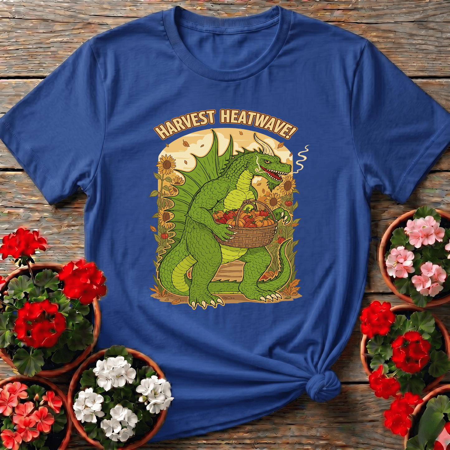 Harvest Heatwave Dragon Gardener Chili Pepper Tee - GardeningTshirts