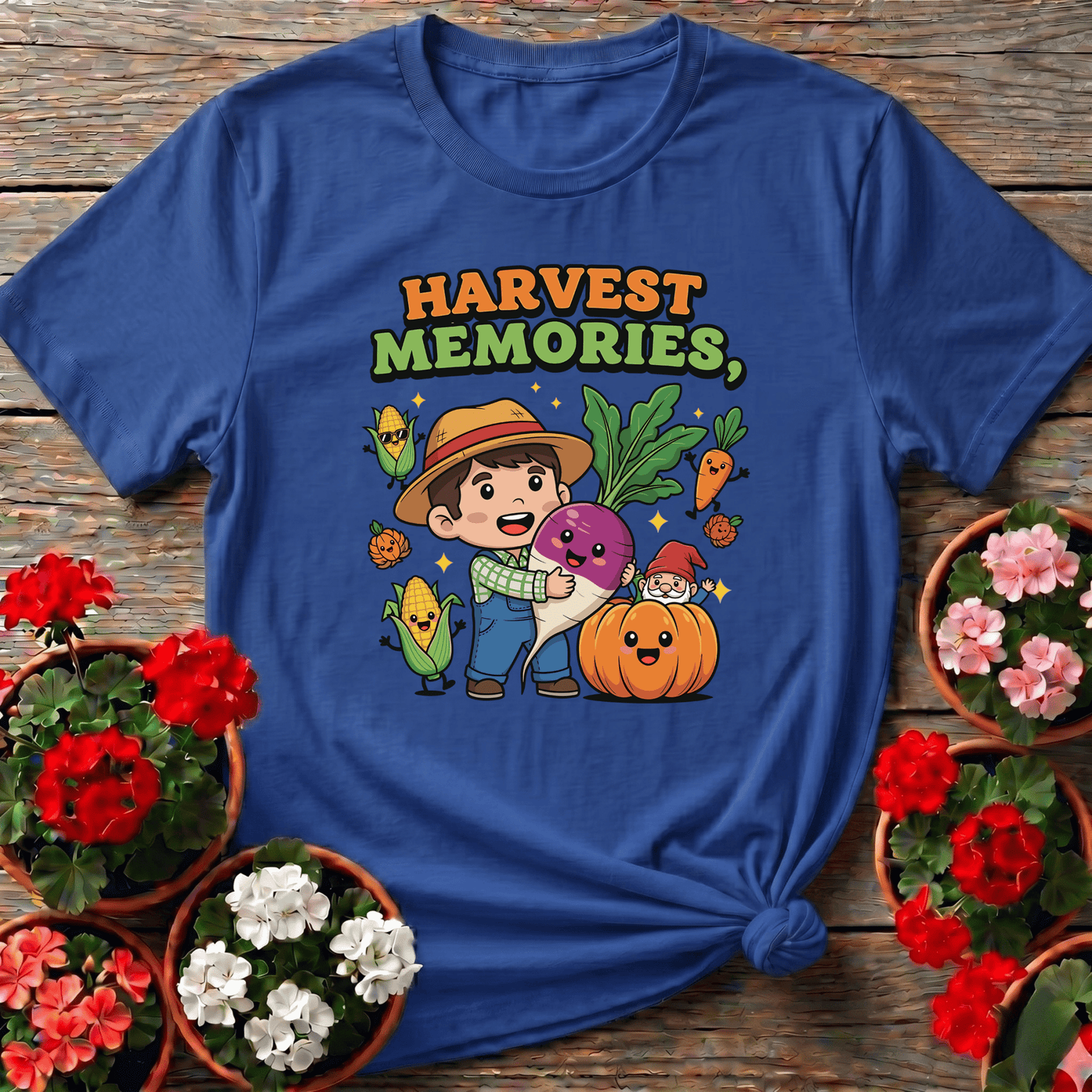 Harvest Memories Cute Kawaii Vegetable Garden Tee - GardeningTshirts