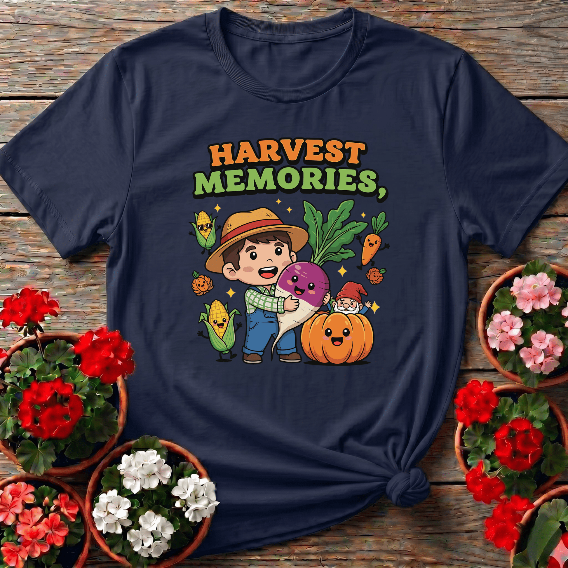 Harvest Memories Cute Kawaii Vegetable Garden Tee - GardeningTshirts