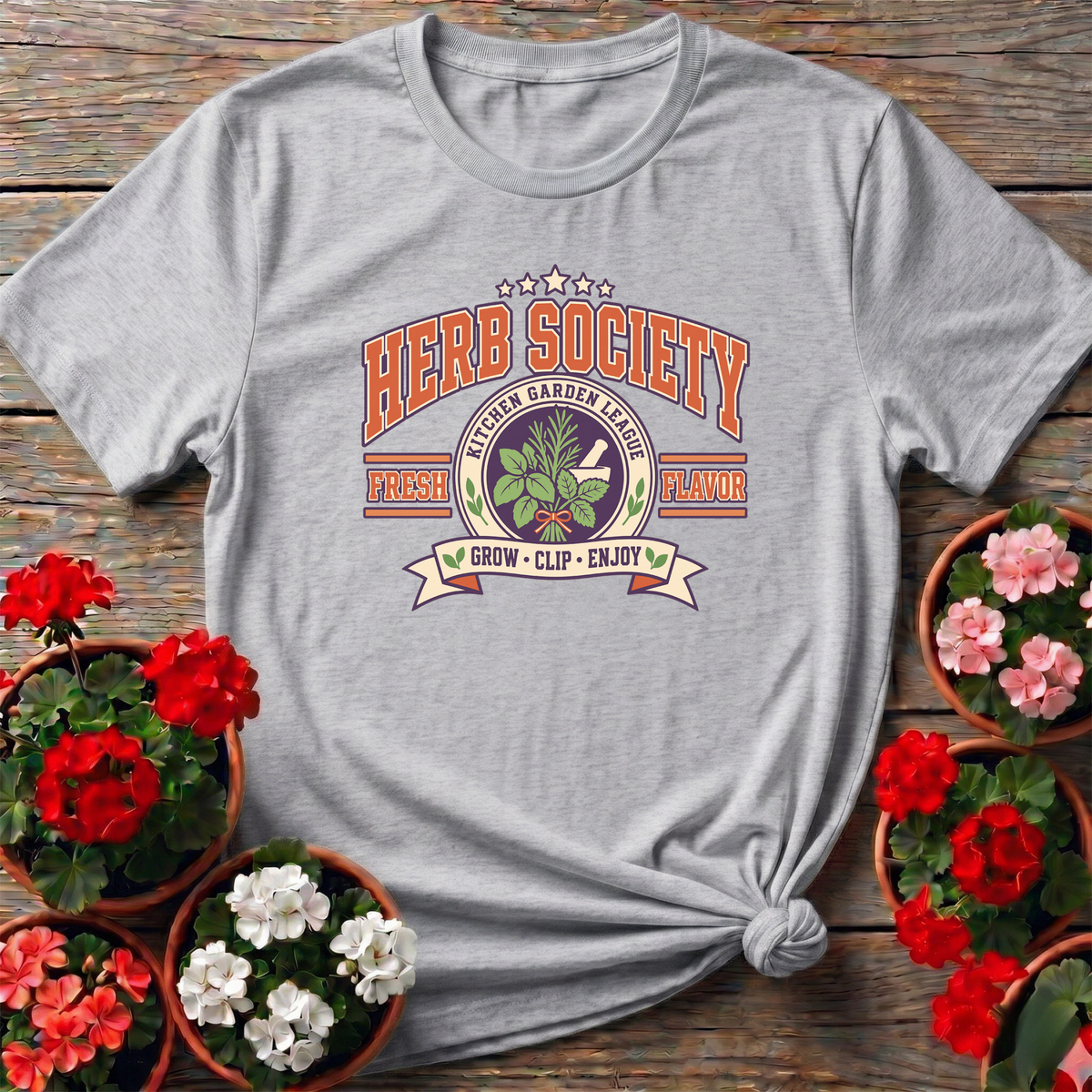 Herb Society Kitchen Garden League Gardening T-Shirt - GardeningTshirts