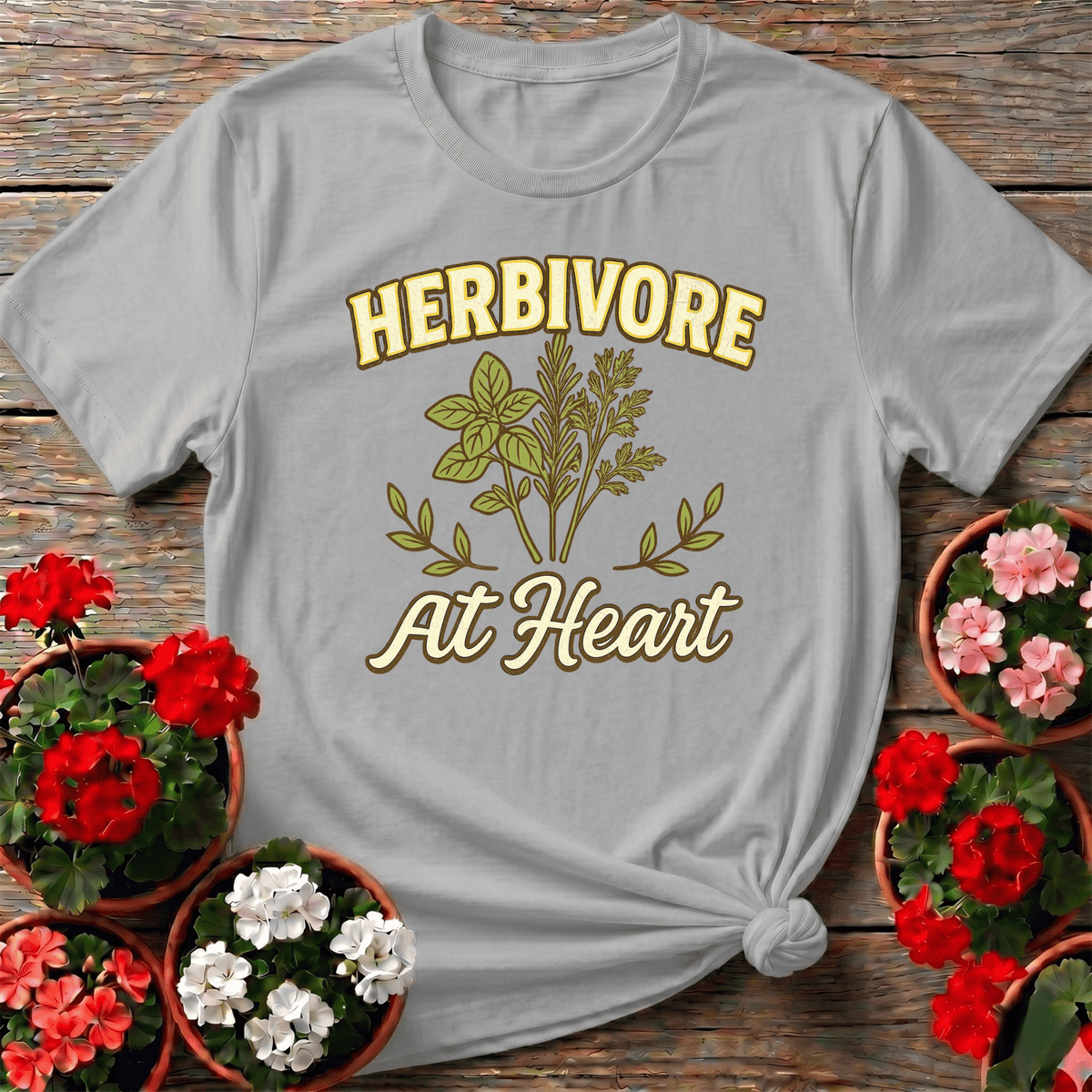 Herbivore At Heart Herb T-shirt - GardeningTshirts