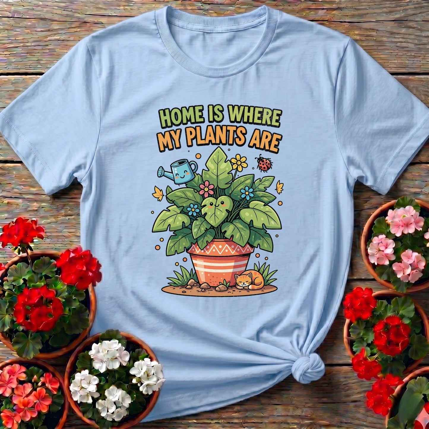 Home Is Where My Plants Are Cute T-shirt - GardeningTshirts