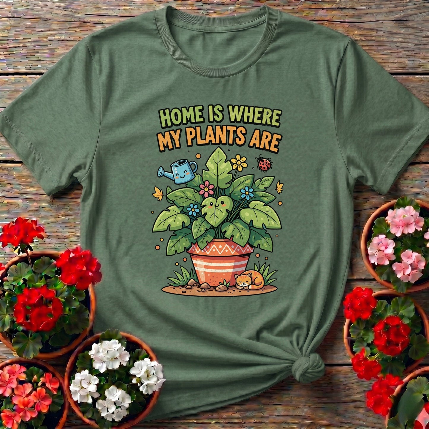 Home Is Where My Plants Are Cute T-shirt - GardeningTshirts