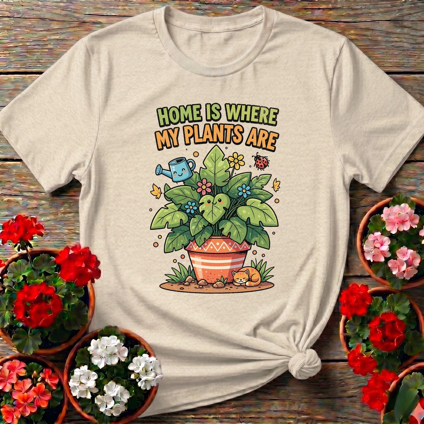 Home Is Where My Plants Are Cute T-shirt - GardeningTshirts