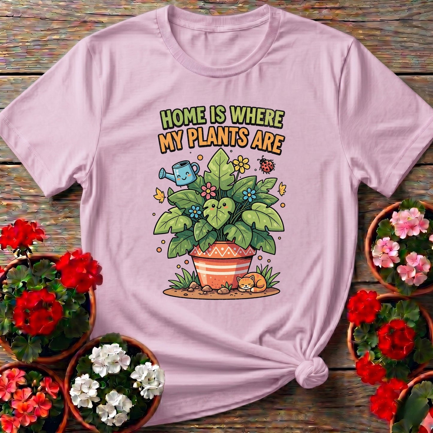 Home Is Where My Plants Are Cute T-shirt - GardeningTshirts
