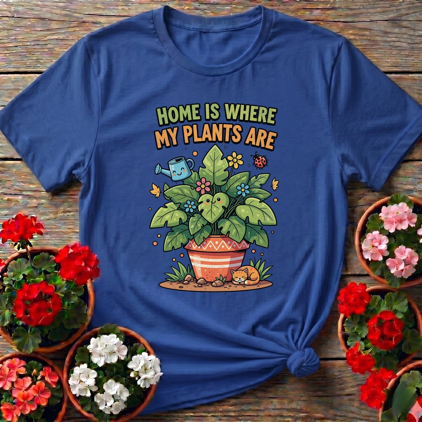 Home Is Where My Plants Are Cute T-shirt - GardeningTshirts