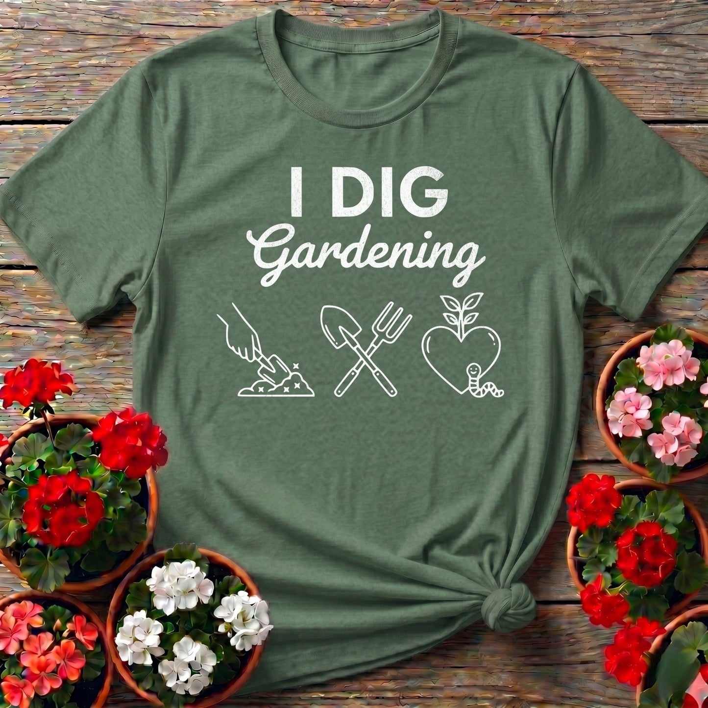 I DIG Gardening Minimalist T-shirt - GardeningTshirts