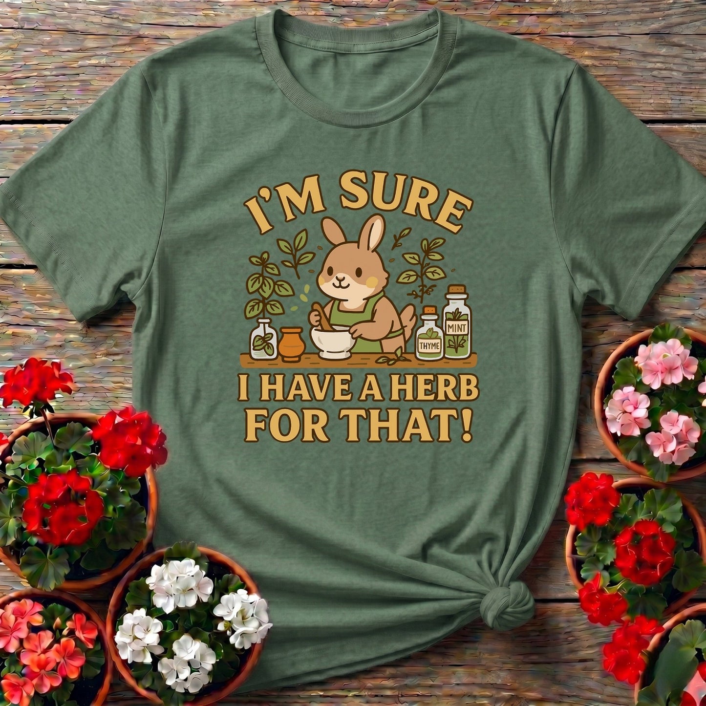 I Have A Herb For That Funny Bunny T-shirt - GardeningTshirts