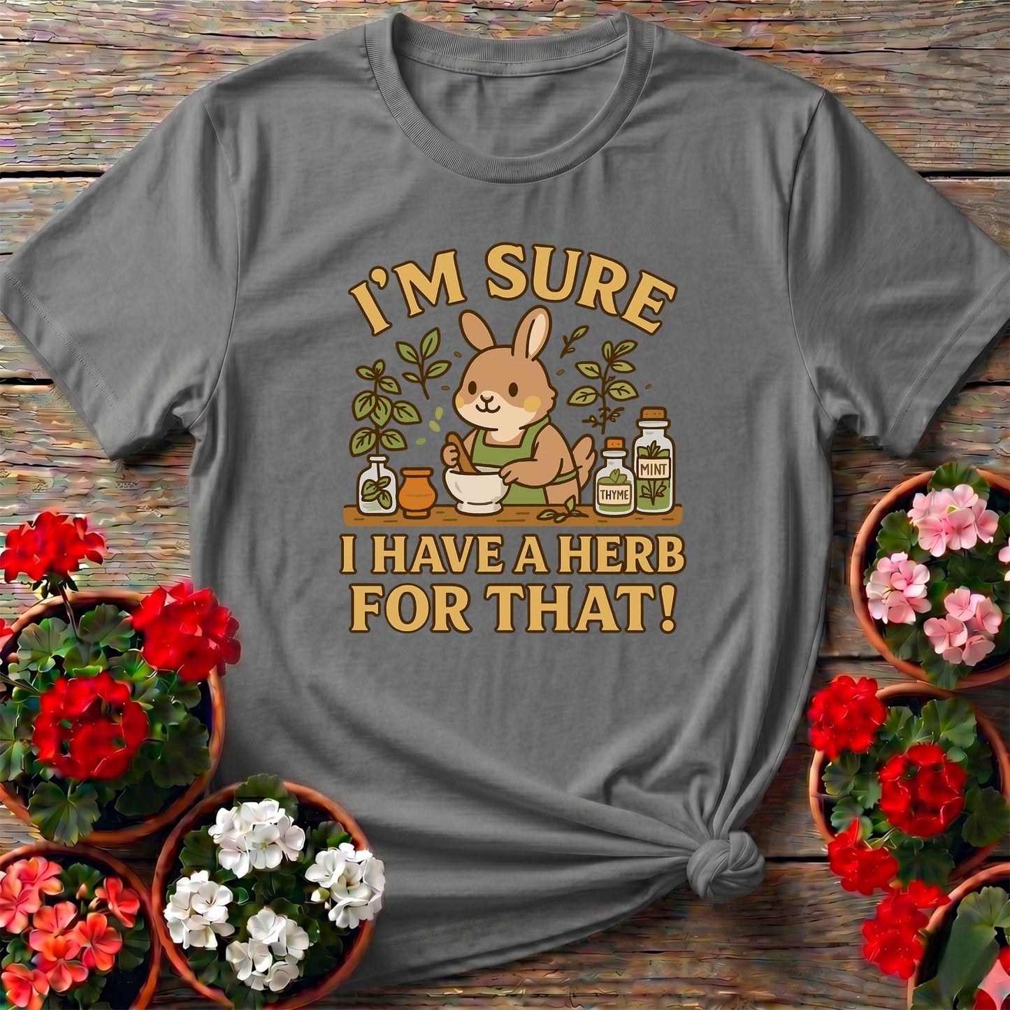 I Have A Herb For That Funny Bunny T-shirt - GardeningTshirts