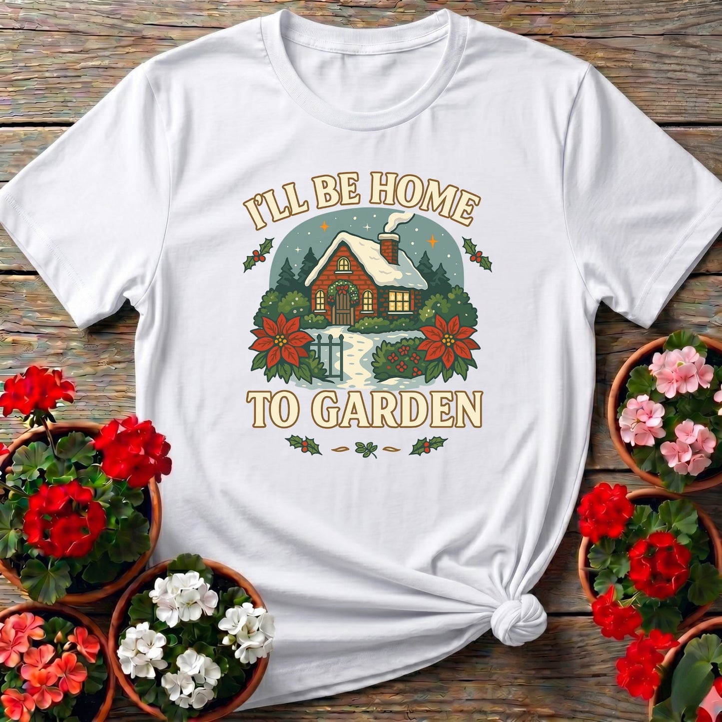 Ill Be Home To Garden Cozy Christmas T-shirt - GardeningTshirts