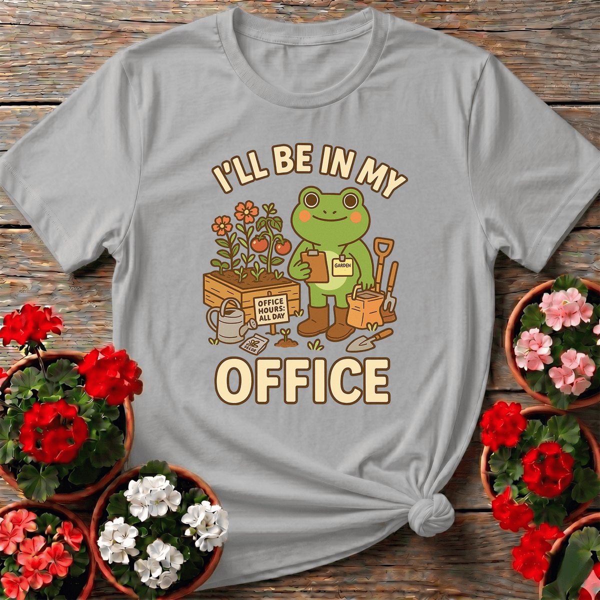 I'll Be In My Office Frog Gardener T-shirt - GardeningTshirts