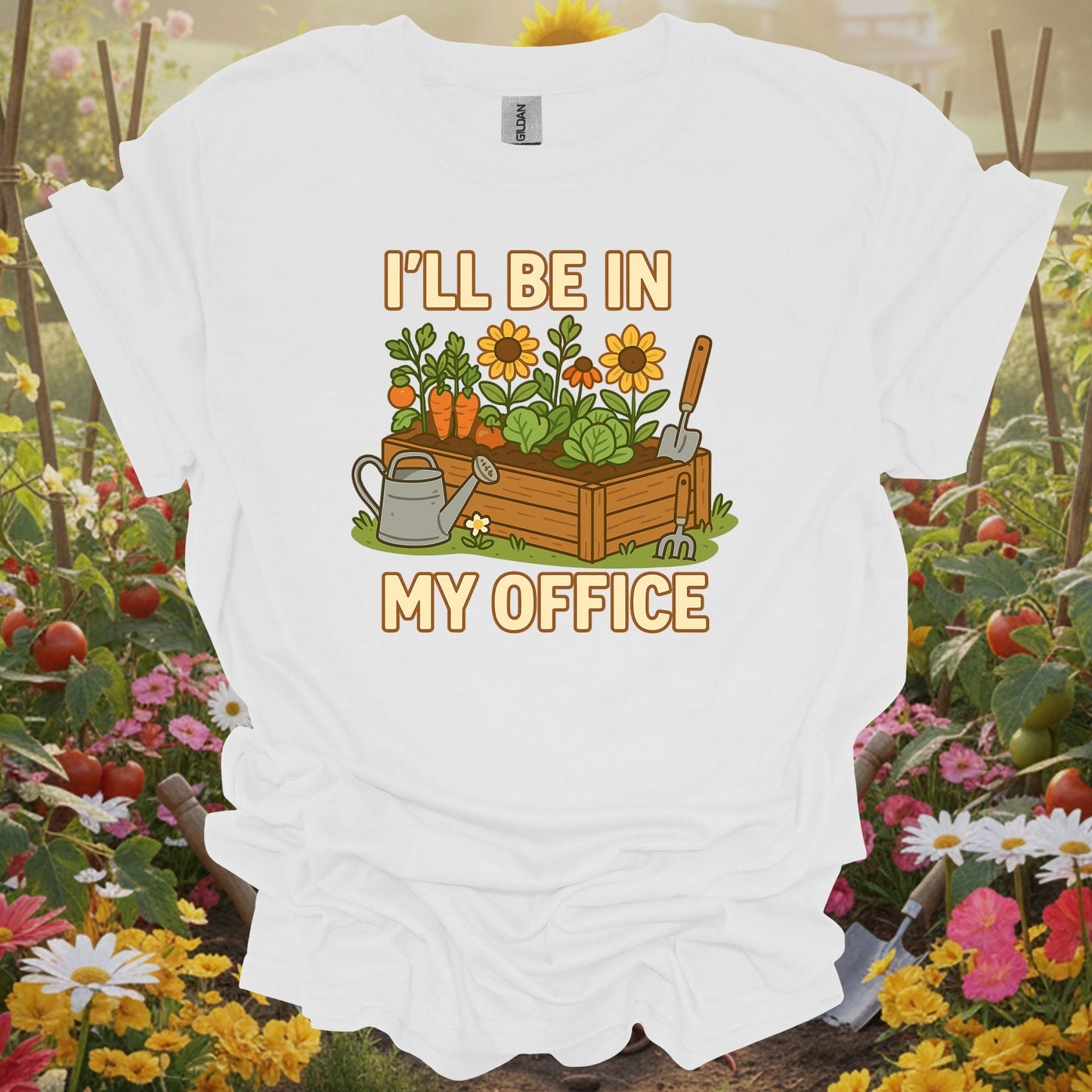 I’ll Be In My Office Funny Raised Bed Gardening T-Shirt - GardeningTshirts