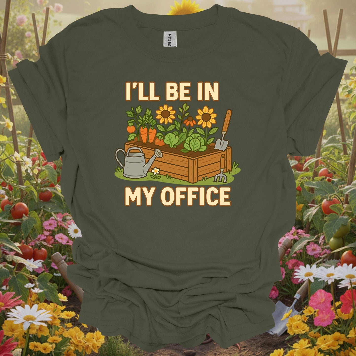 I’ll Be In My Office Funny Raised Bed Gardening T-Shirt - GardeningTshirts