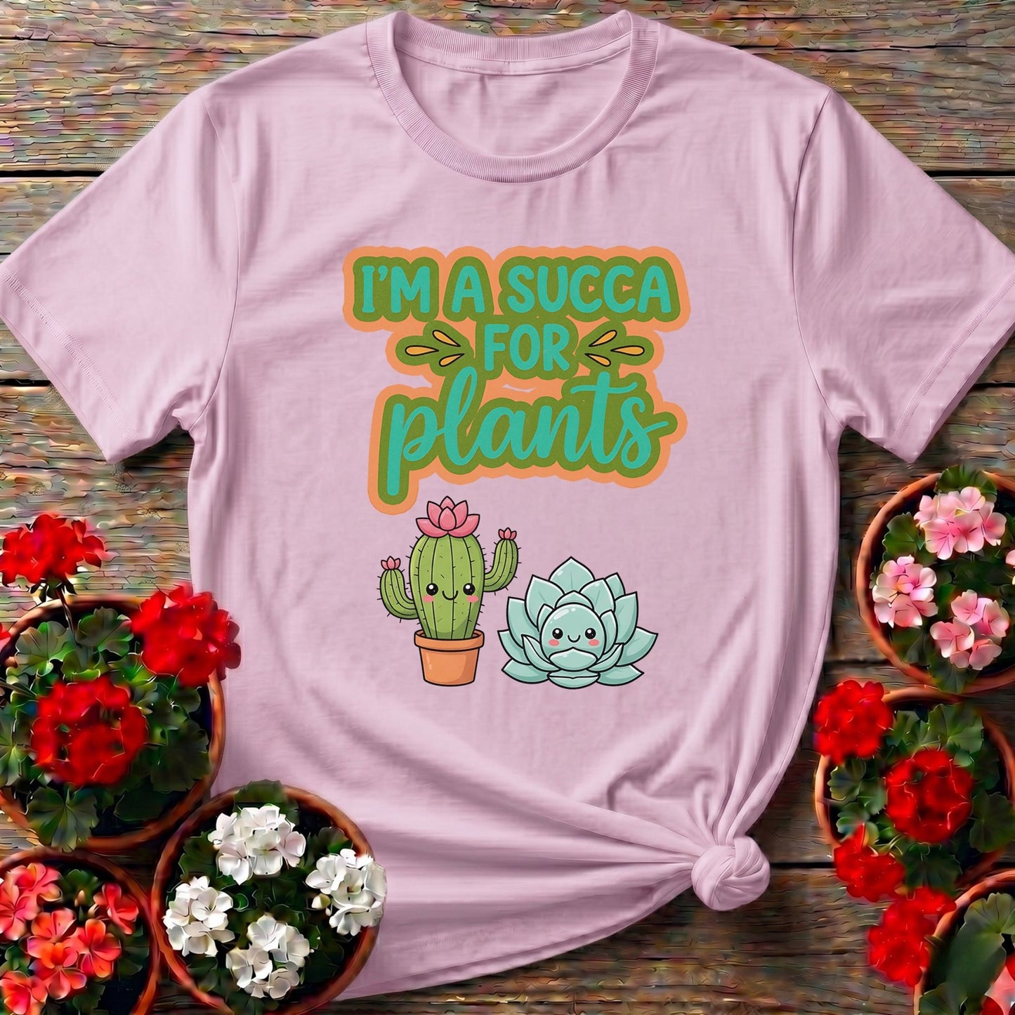 I'm A Succa For Plants Funny Succulent T-shirt - GardeningTshirts