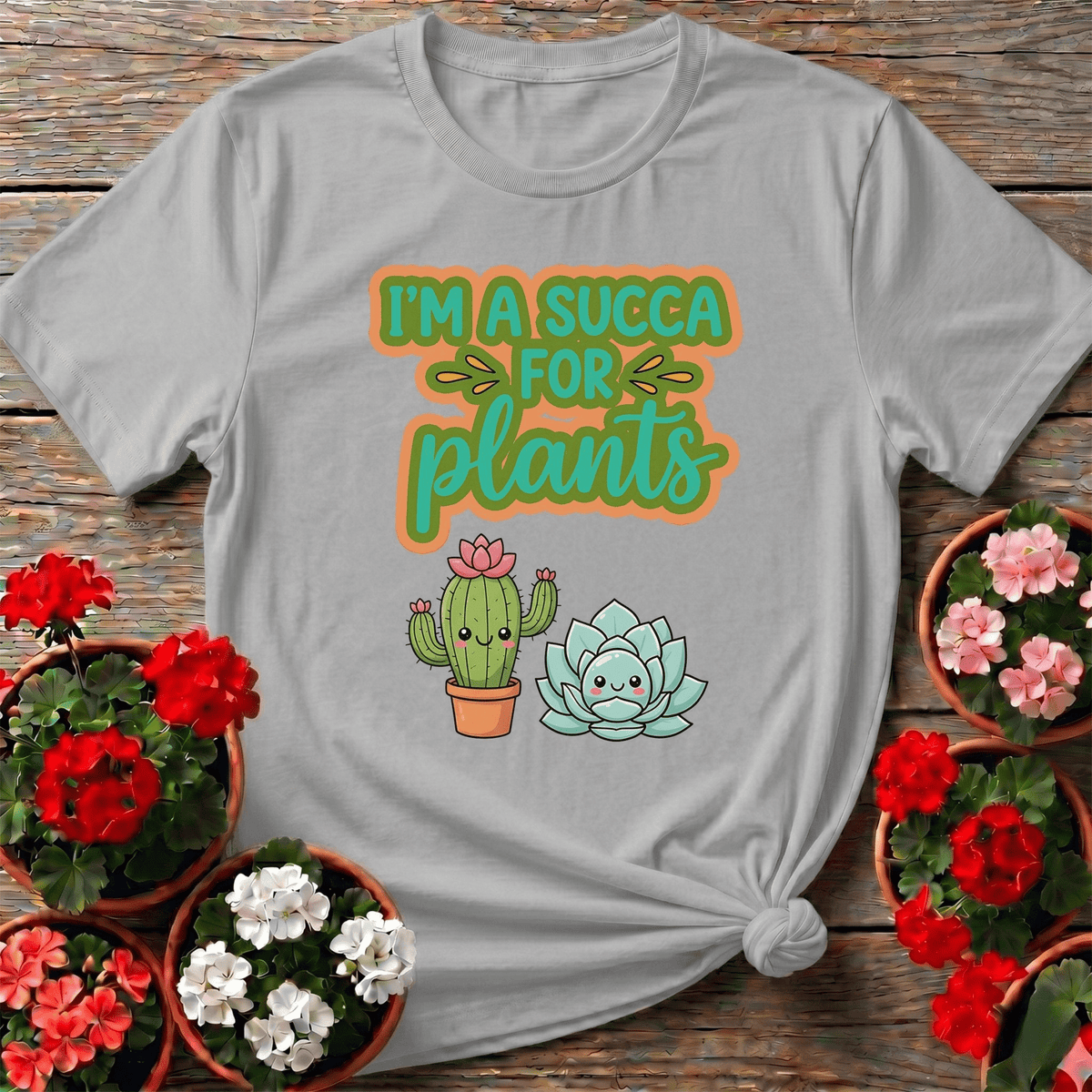I'm A Succa For Plants Funny Succulent T-shirt - GardeningTshirts