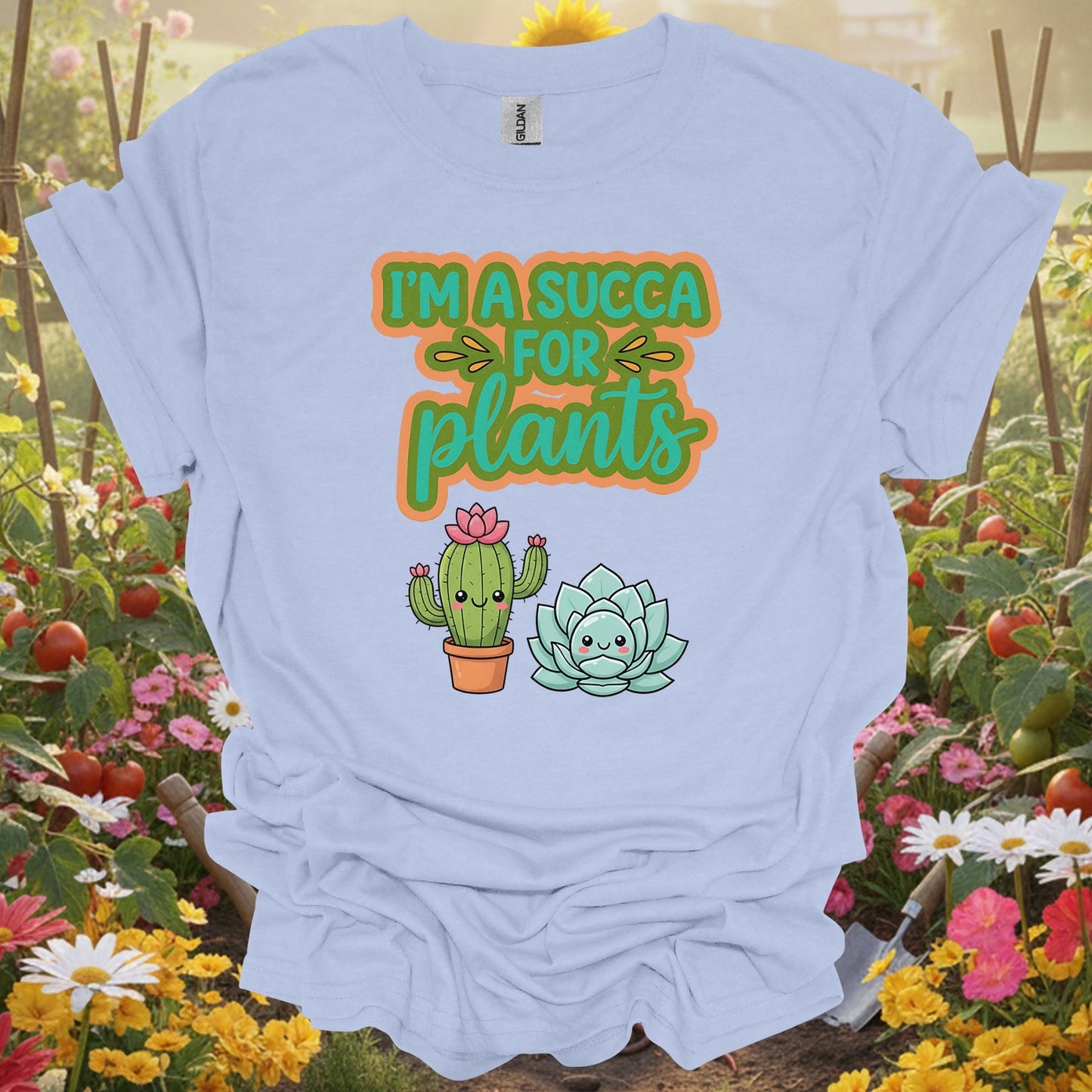"I'M A SUCCA FOR PLANTS" Funny Succulent T-Shirt - GardeningTshirts