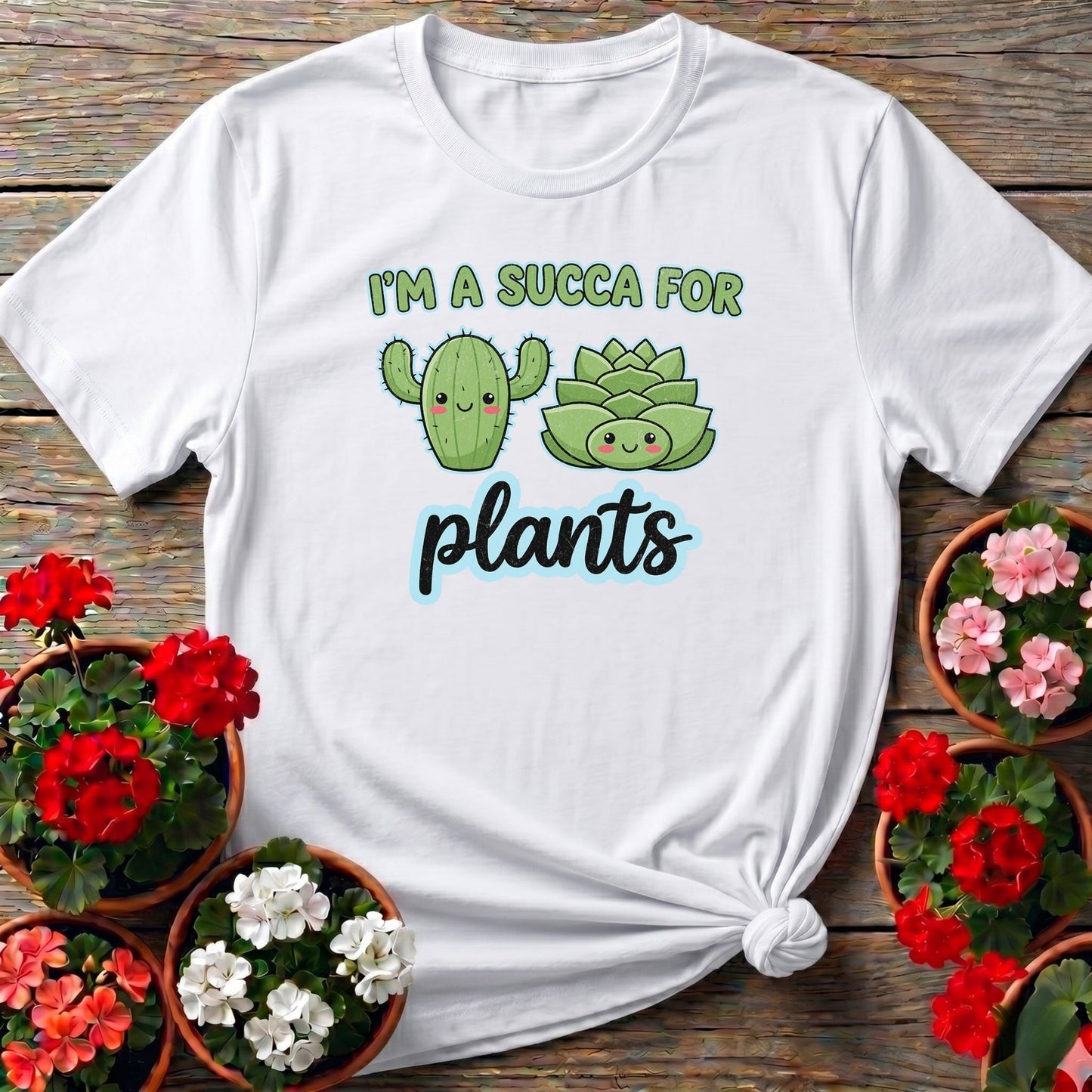 I'm A Succa For Plants Funny Succulent T-shirt - GardeningTshirts