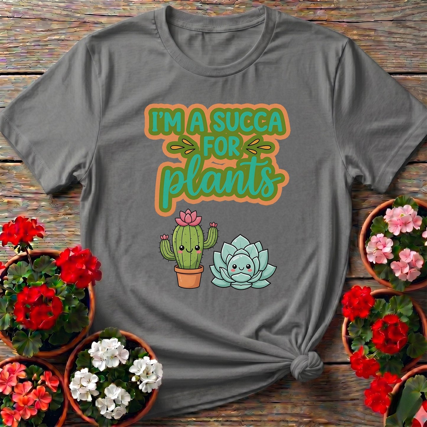 I'm A Succa For Plants Funny Succulent T-shirt - GardeningTshirts