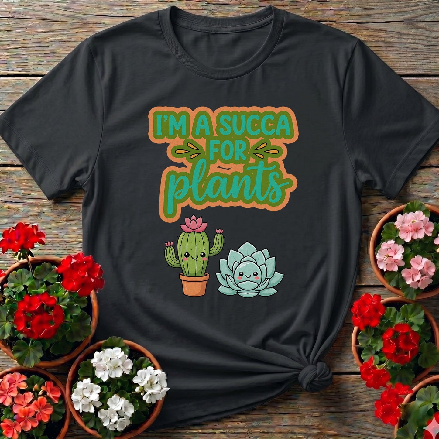 I'm A Succa For Plants Funny Succulent T-shirt - GardeningTshirts