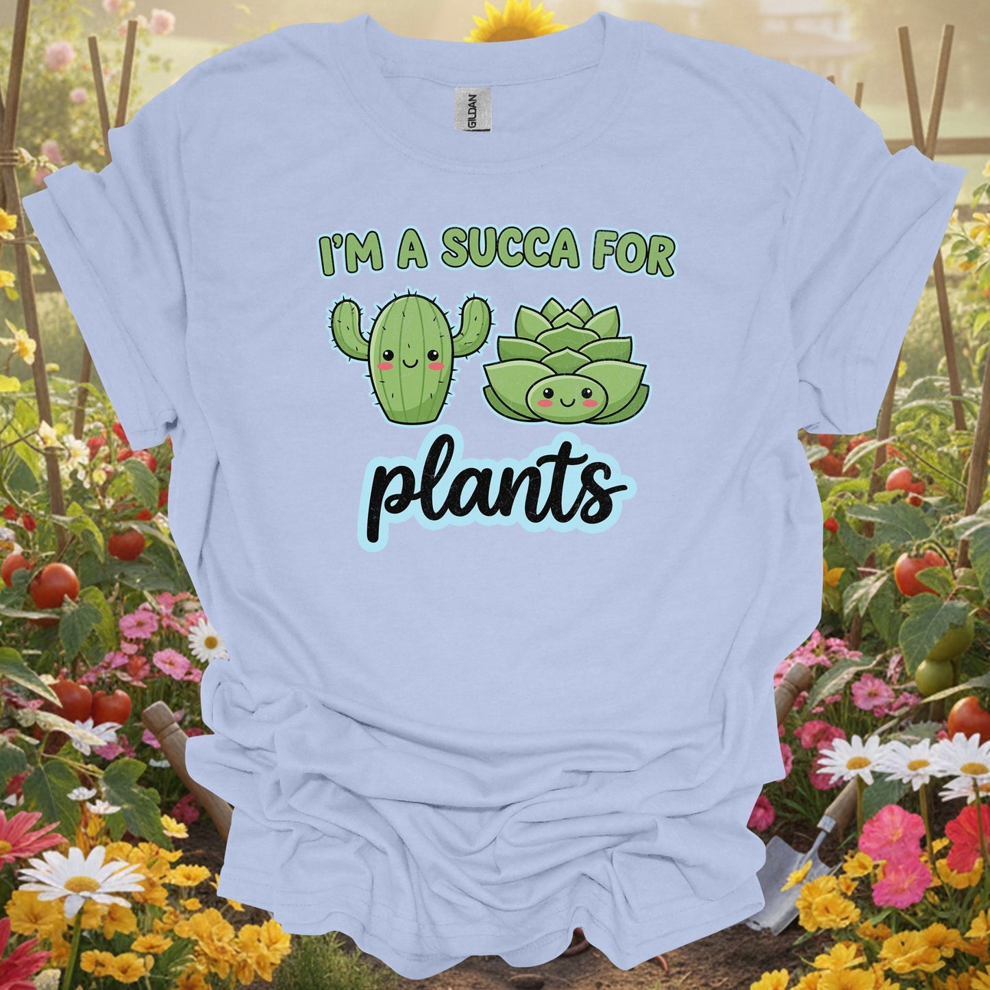 "I'M A SUCCA FOR PLANTS" Funny Succulent T-Shirt - GardeningTshirts
