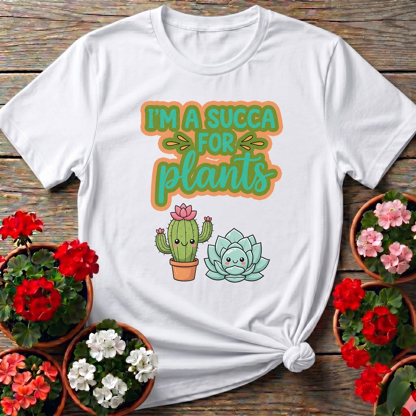 I'm A Succa For Plants Funny Succulent T-shirt - GardeningTshirts