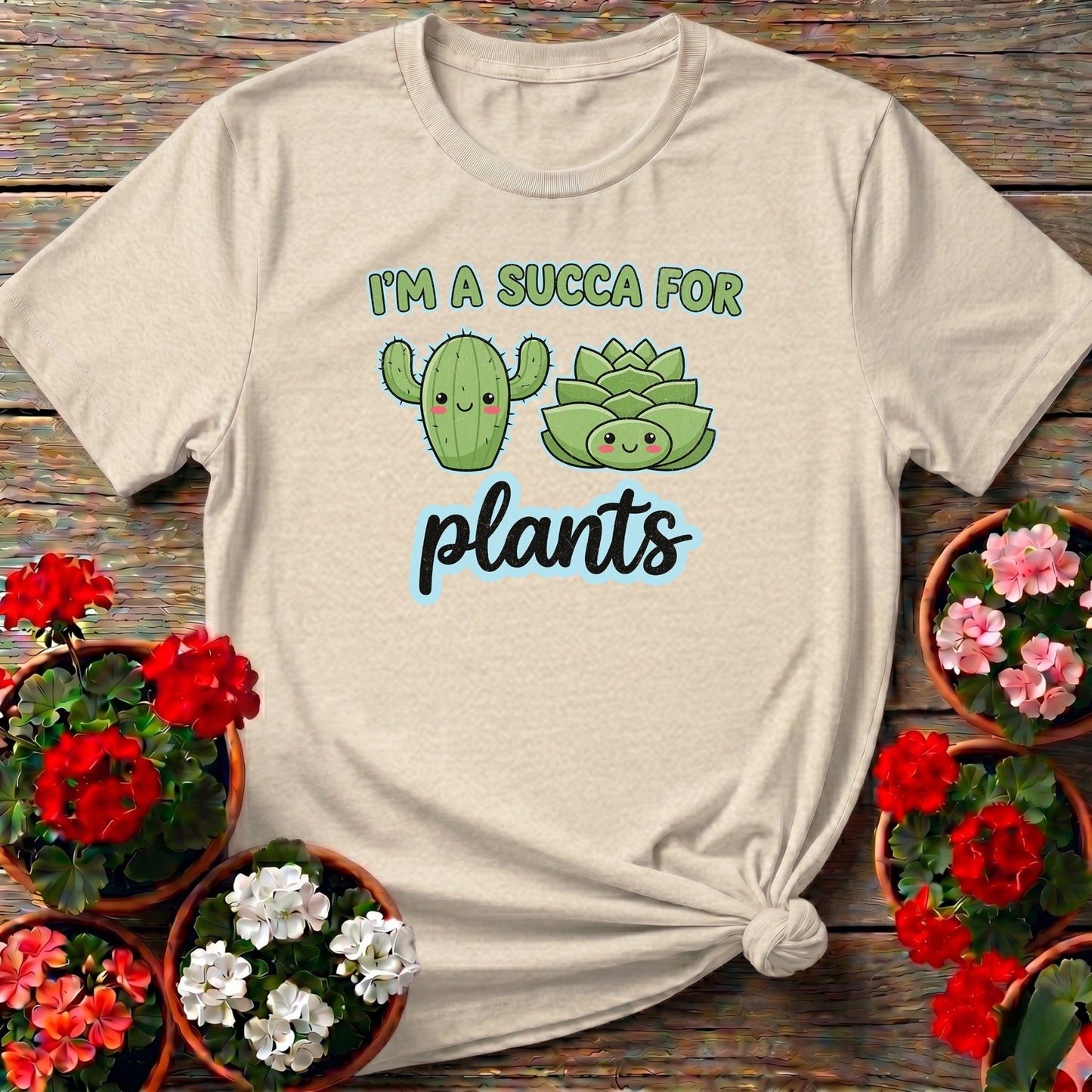 I'm A Succa For Plants Funny Succulent T-shirt - GardeningTshirts