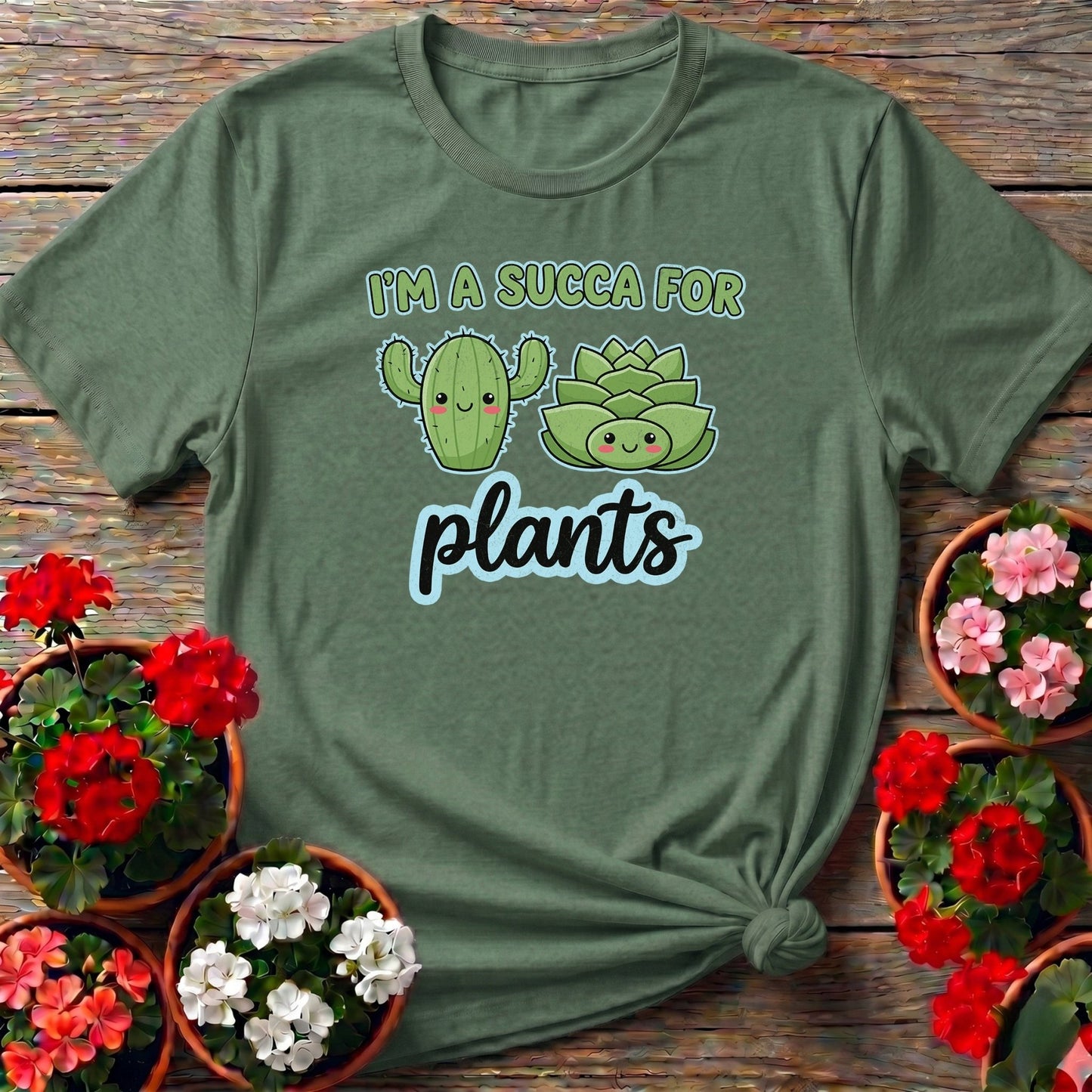I'm A Succa For Plants Funny Succulent T-shirt - GardeningTshirts