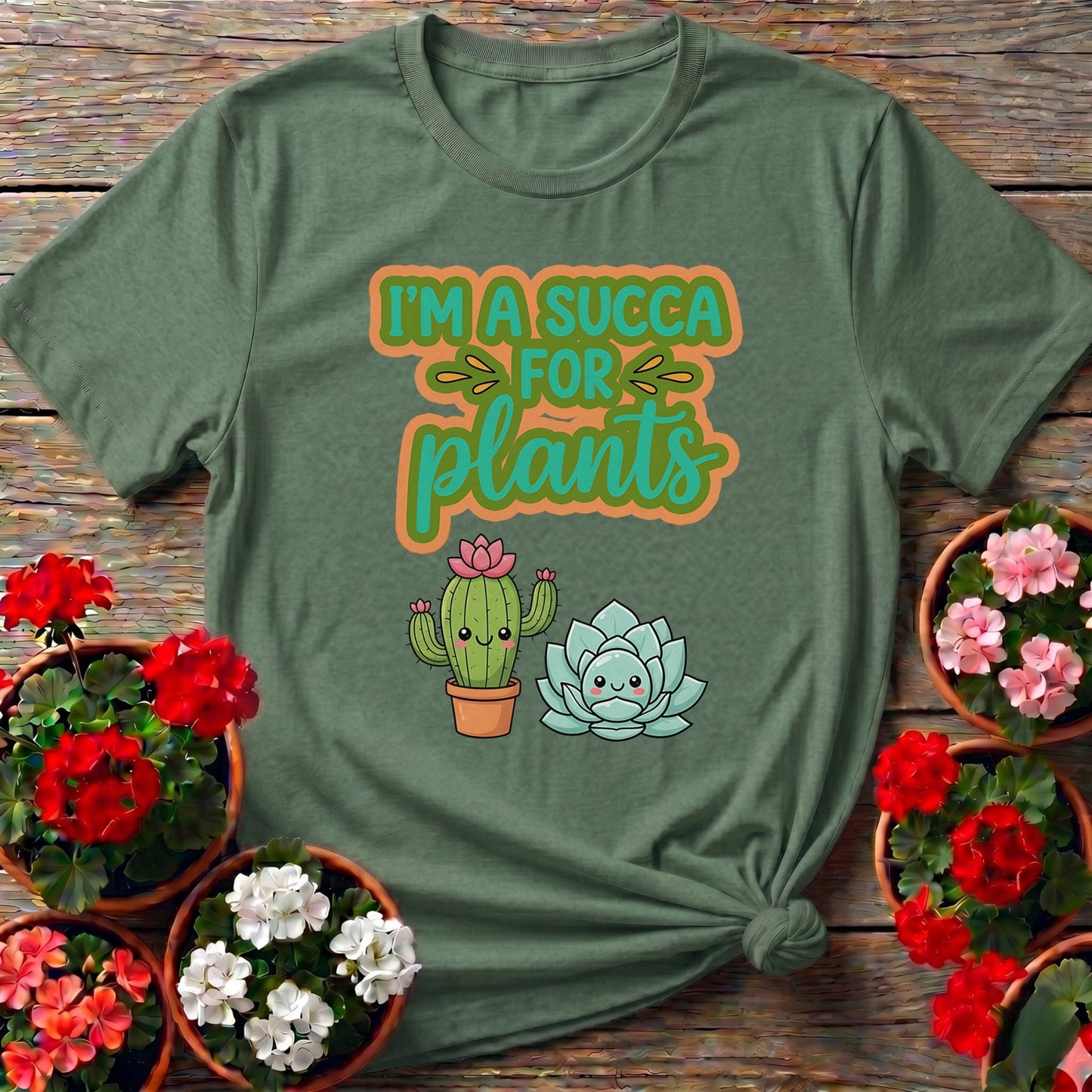 I'm A Succa For Plants Funny Succulent T-shirt - GardeningTshirts