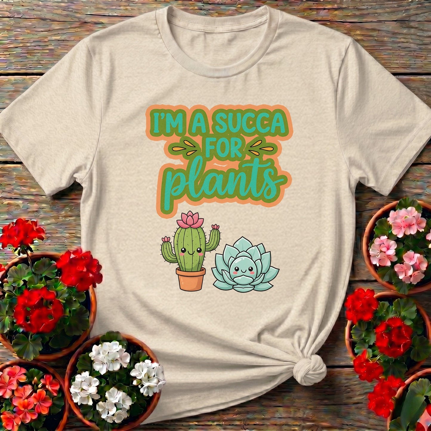 I'm A Succa For Plants Funny Succulent T-shirt - GardeningTshirts