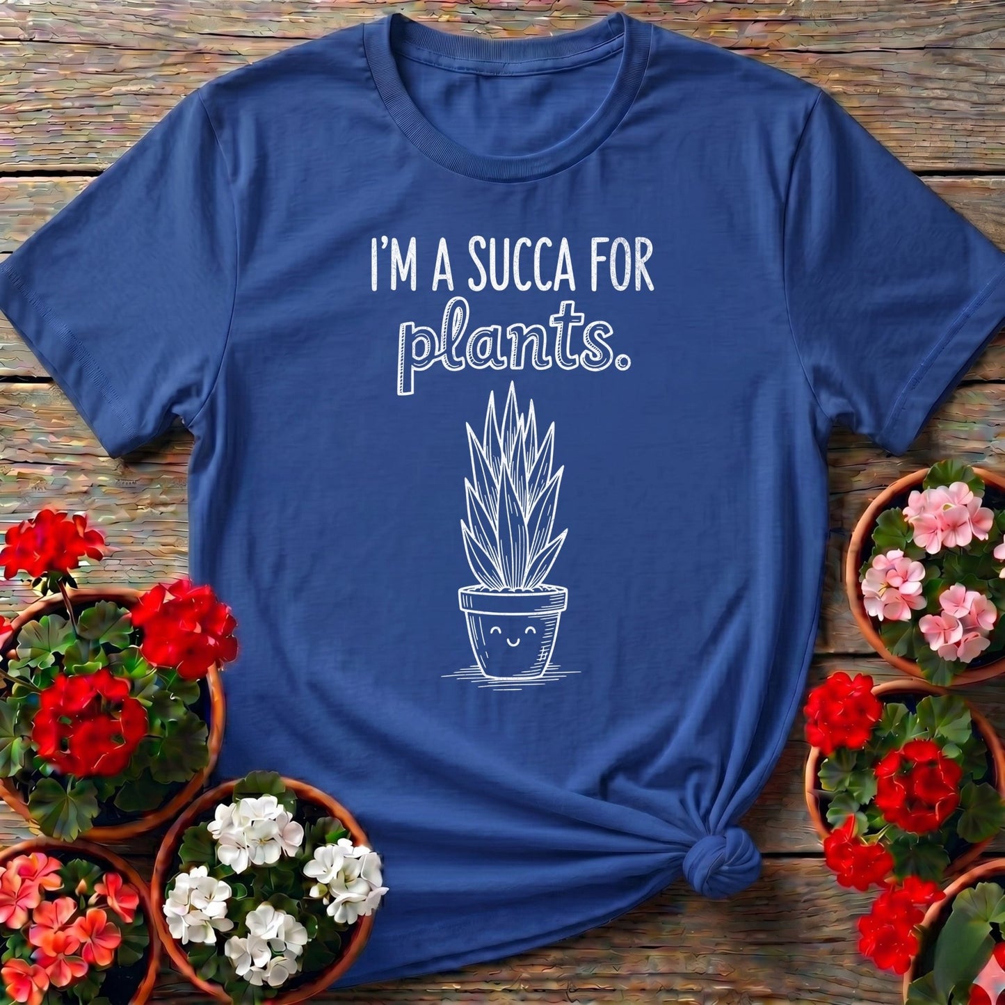 I'm A Succa For Plants Minimalist Succulent Tee - GardeningTshirts
