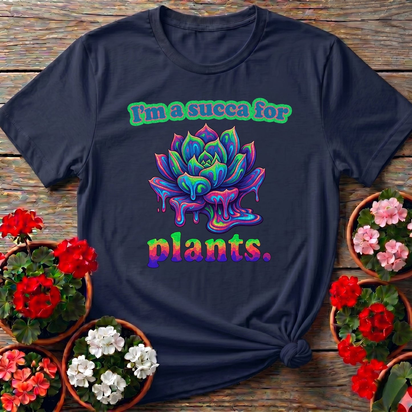 Im A Succa For Plants Psychedelic Tee - GardeningTshirts