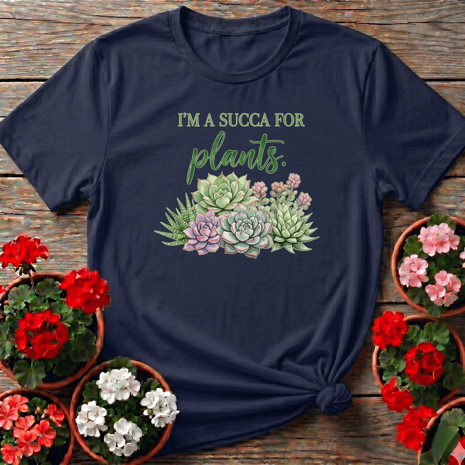 I'm A Succa For Plants Succulent Gardening T-Shirt - GardeningTshirts