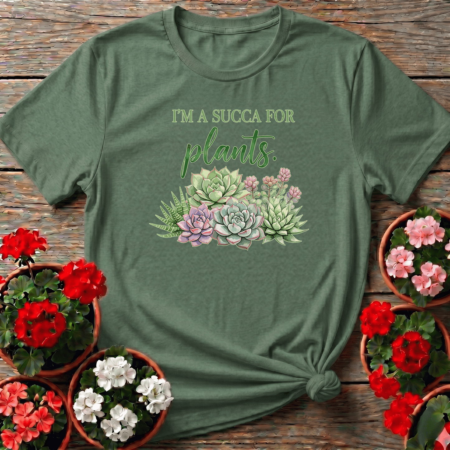 I'm A Succa For Plants Succulent Gardening T-Shirt - GardeningTshirts