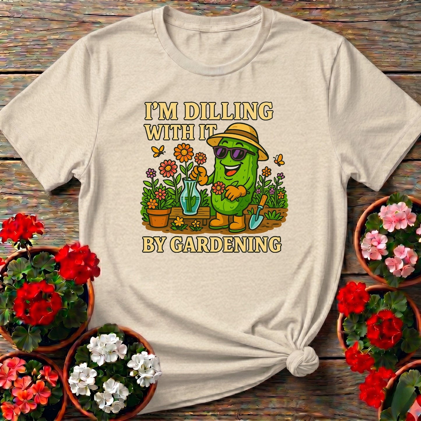 Im Dilling With It By Gardening Funny Pickle Tee - GardeningTshirts