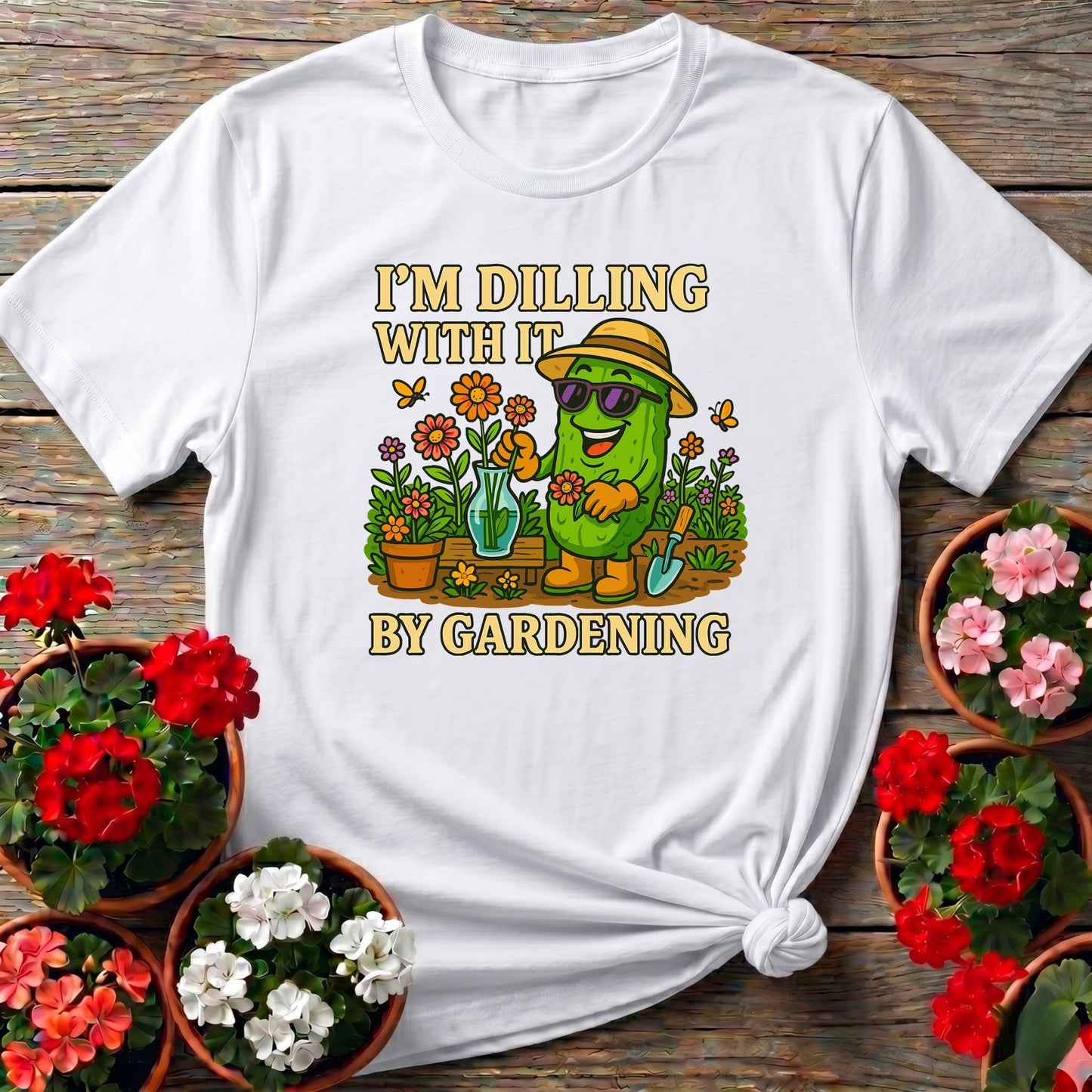 Im Dilling With It By Gardening Funny Pickle Tee - GardeningTshirts