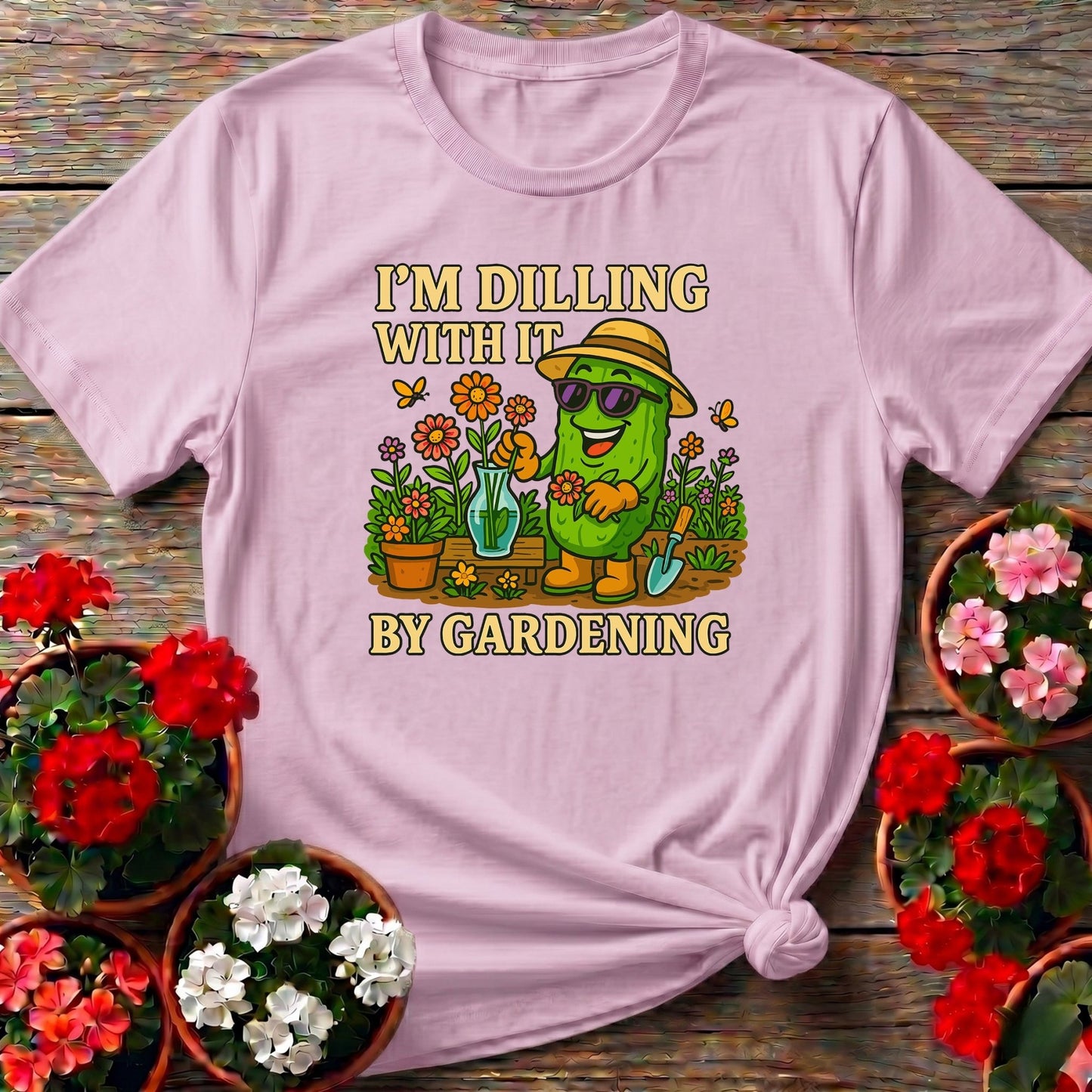 Im Dilling With It By Gardening Funny Pickle Tee - GardeningTshirts