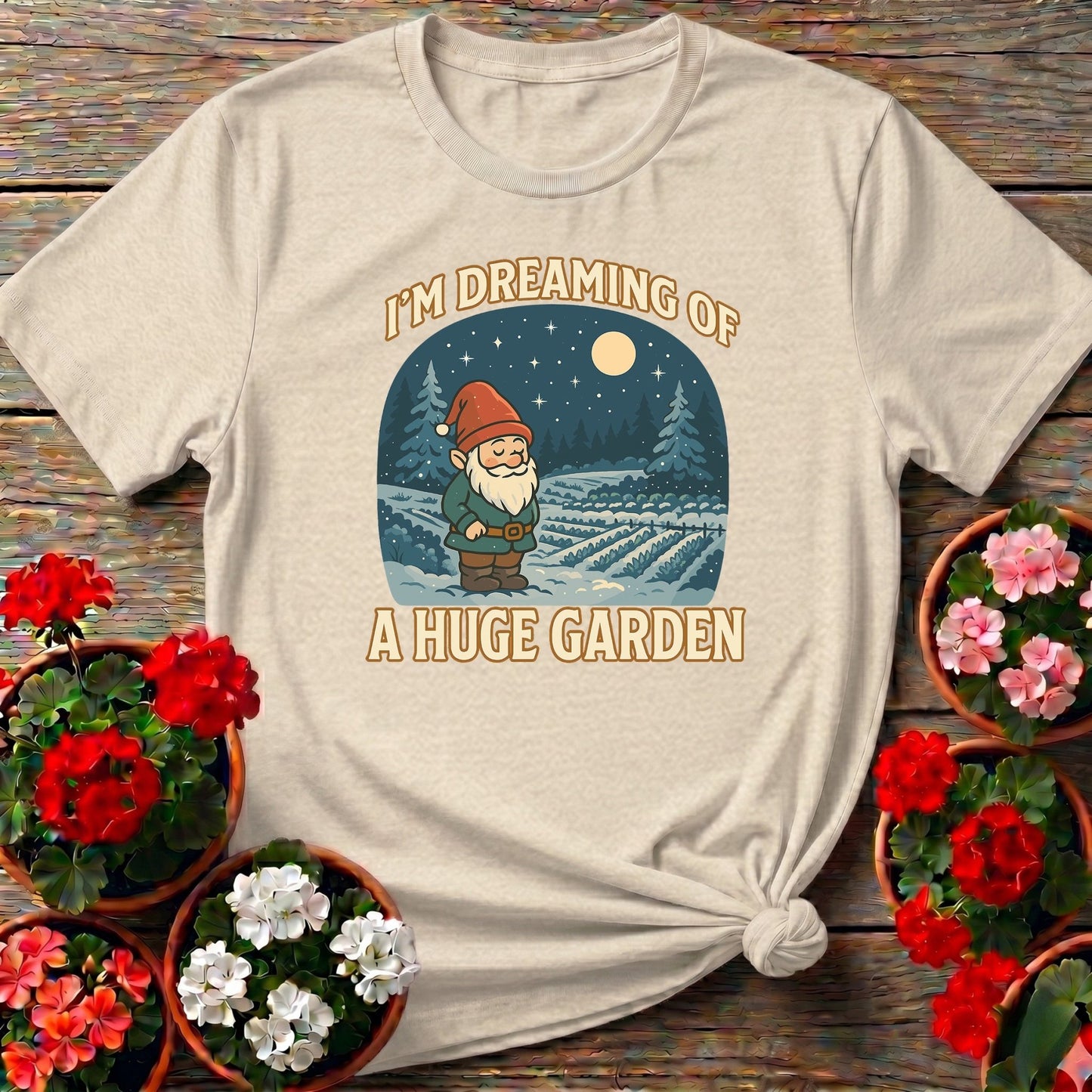 I'm Dreaming Of A Huge Garden Christmas Gnome Tee - GardeningTshirts
