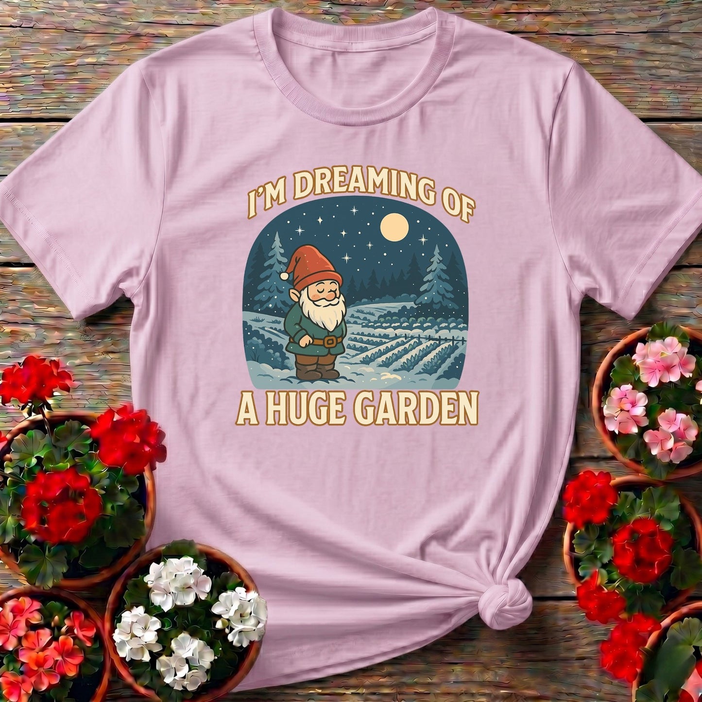 I'm Dreaming Of A Huge Garden Christmas Gnome Tee - GardeningTshirts