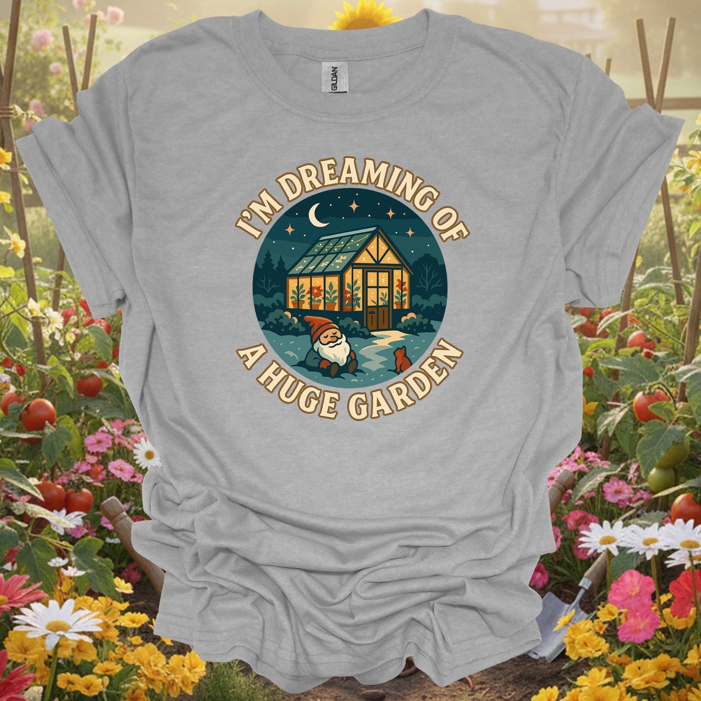 "I'm Dreaming Of A Huge Garden" Cozy T-Shirt - GardeningTshirts