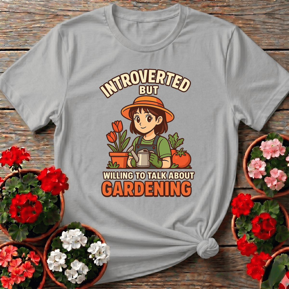 Introverted Willing To Talk Gardening Anime T-shirt - GardeningTshirts