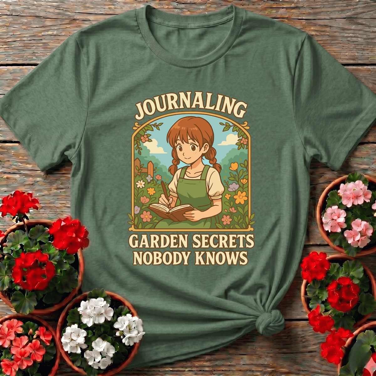 Journaling Garden Secrets Nobody Knows Gardening Tee - GardeningTshirts