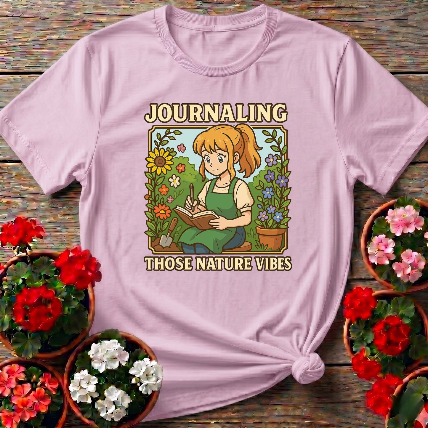 Journaling Those Nature Vibes Anime T-shirt - GardeningTshirts